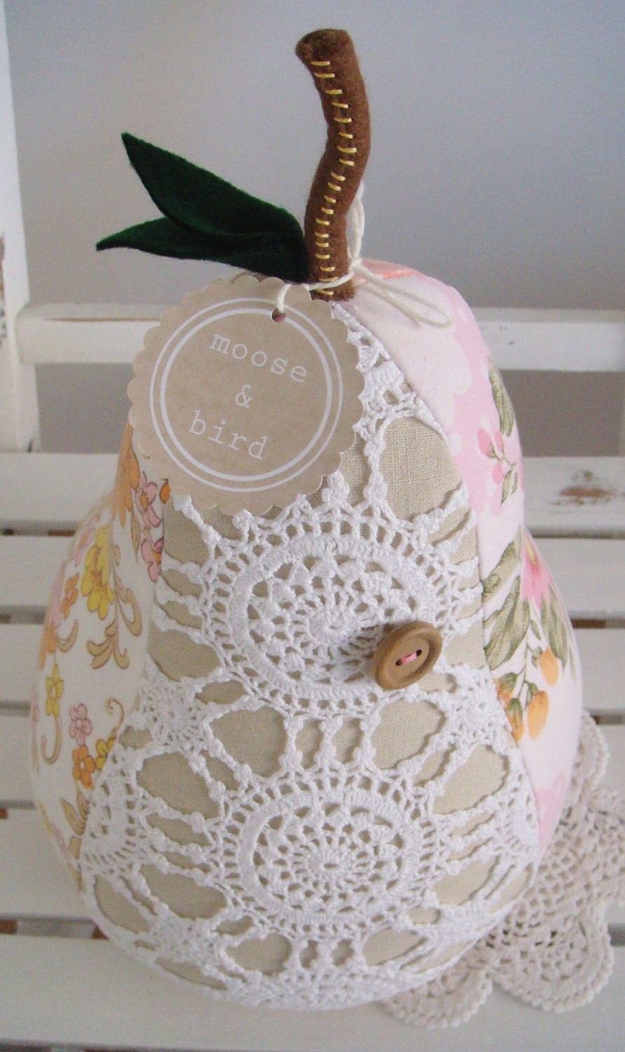 SMALL Pear Shaped Pillow - Pink & Peach (259)