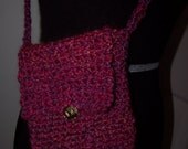 Crochet Purse in Magenta and Purple, Mini Purse, Smartphone Pouch, Crochet Bag Crochet Purse for Women Teen Girls