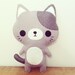 cat stuffed toy -cat plush - kawaii cat plushie