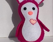 Luv Bunny stuffed animal plush - Small -  handsewn felt stuffie