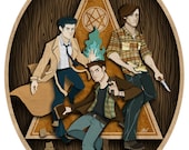 Supernatural Trio - Castiel, Sam and Dean Winchester 11x14" print