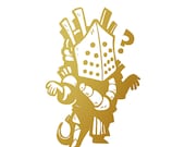 Dark Souls Knight Lautrec of Carim - 7" Metallic Gold Vinyl Decal for Car Window, Laptop & Wall