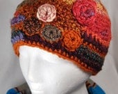 Pumpkin Spice Freeform Crochet Hat - Freeform Crochet