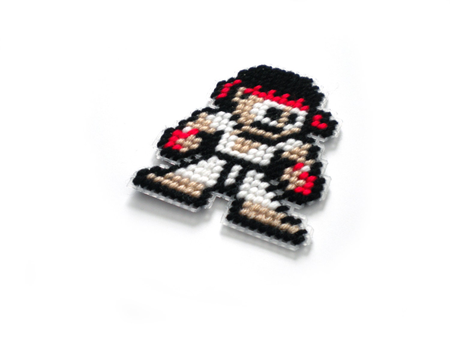 Street Fighter Ryu from Street Fighter Video Game - Pixel Sprite Art
