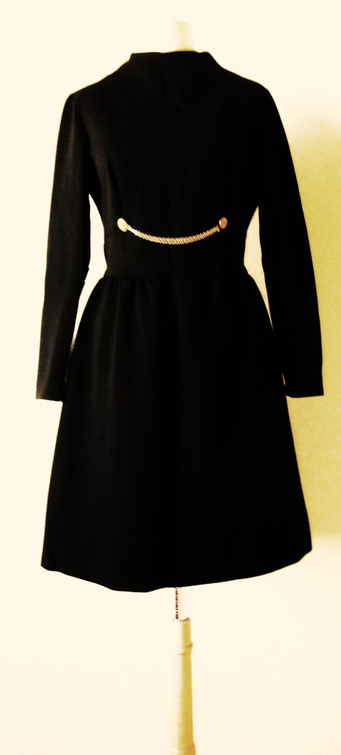 Vintage-1970s-Jonathan Logan-Black Dresss-LBD-Designer-L