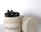 SINGLE Crochet Pencil Holders MARKERS Handmade Upcycled Desk Organizer Desk Set Shabby Chic Office Accessories