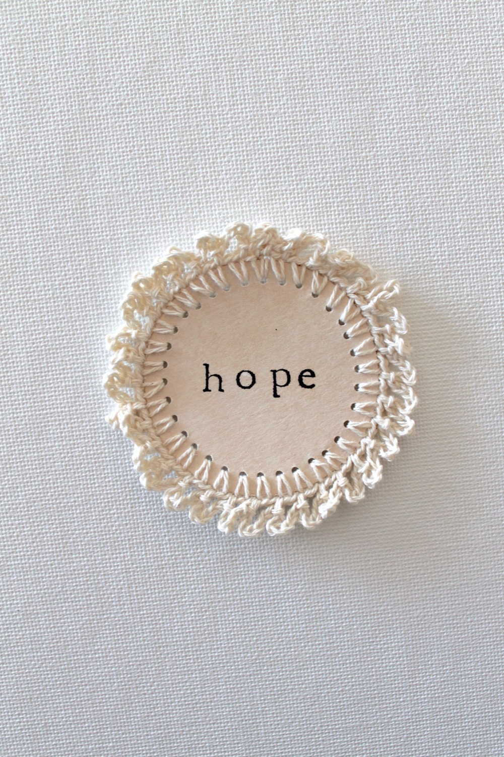 HOPE Crochet Scrapbooking Embellishments NEUTRAL