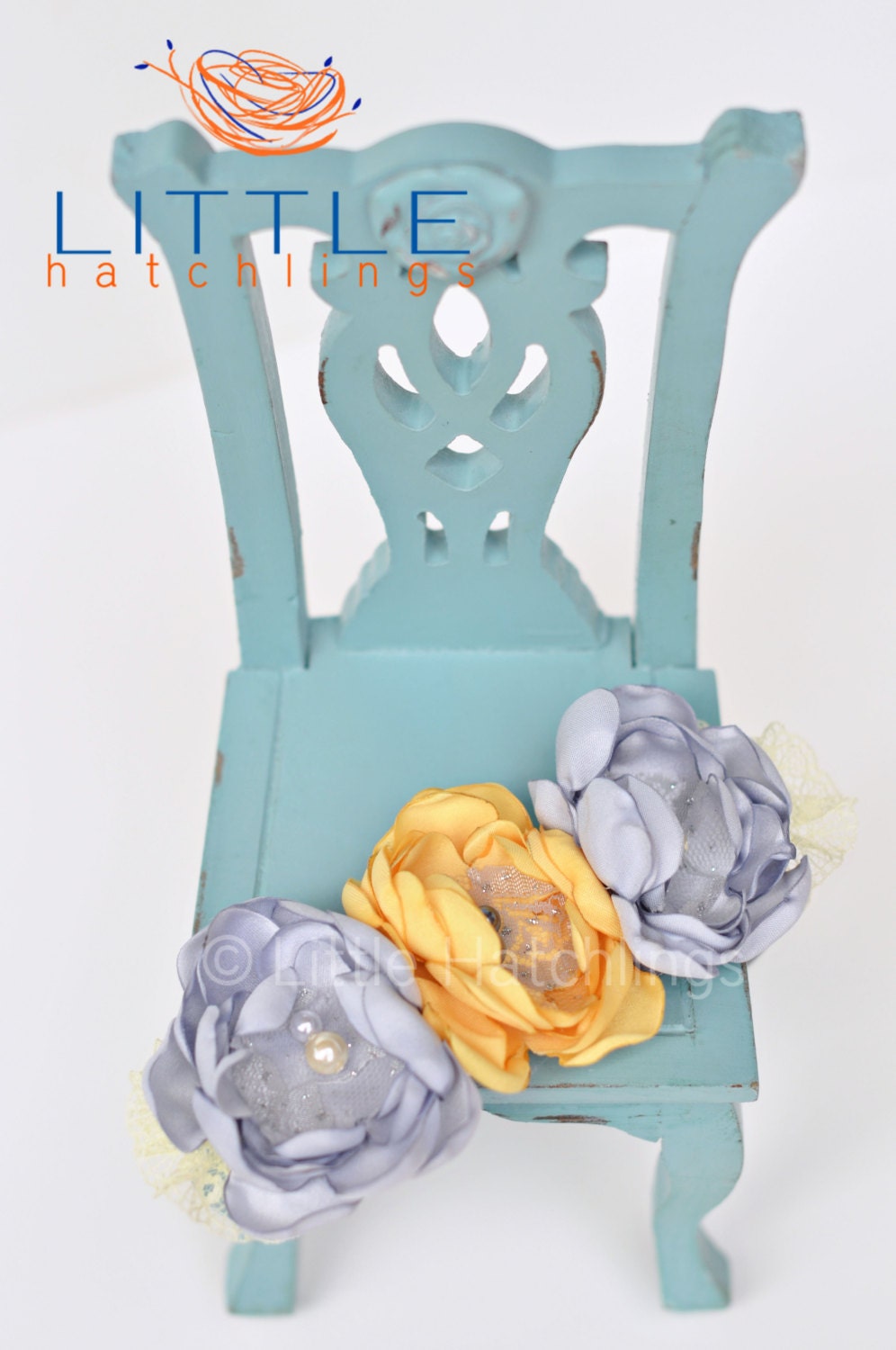 yellow, gray, flower headband, hair clip, hair accessories for babies, toddlers, little girls, photo props, photography, wedding