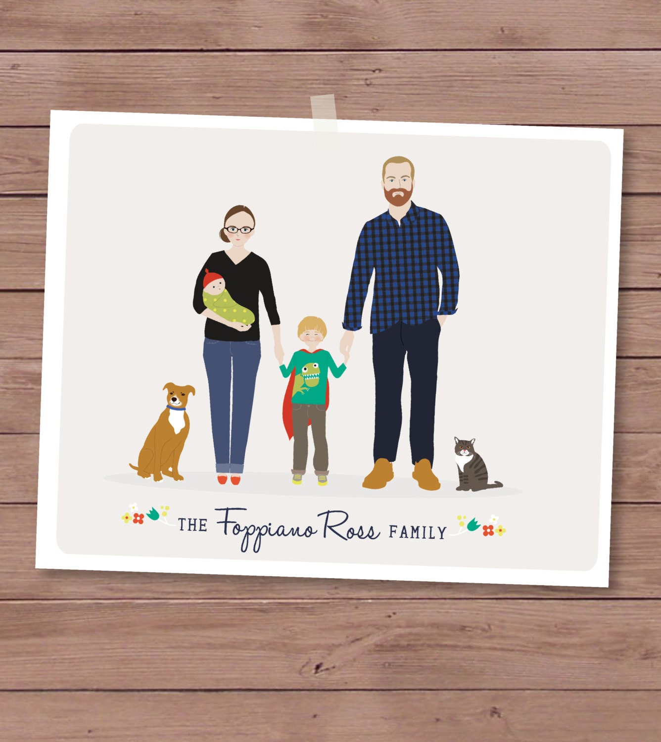 Additional Human for Custom Family Portrait - HenryJamesPaperGoods