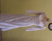 Wedding Gown by Jessica McClintock Circa early 1990 Size 14 (Large)  Cream Brocade, Item 6990