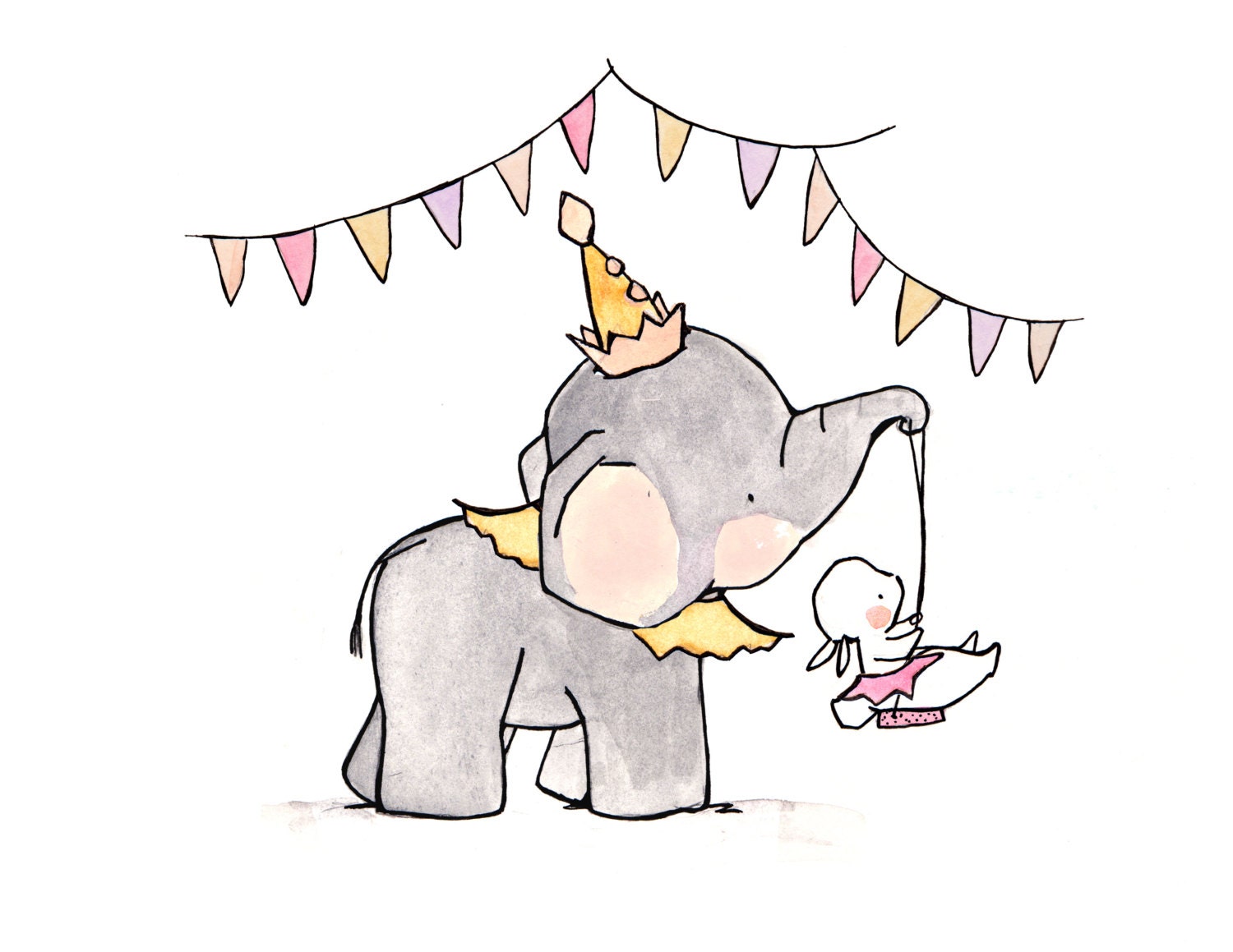 Circus Tricks  Art Print Baby 8x10 Archival Print