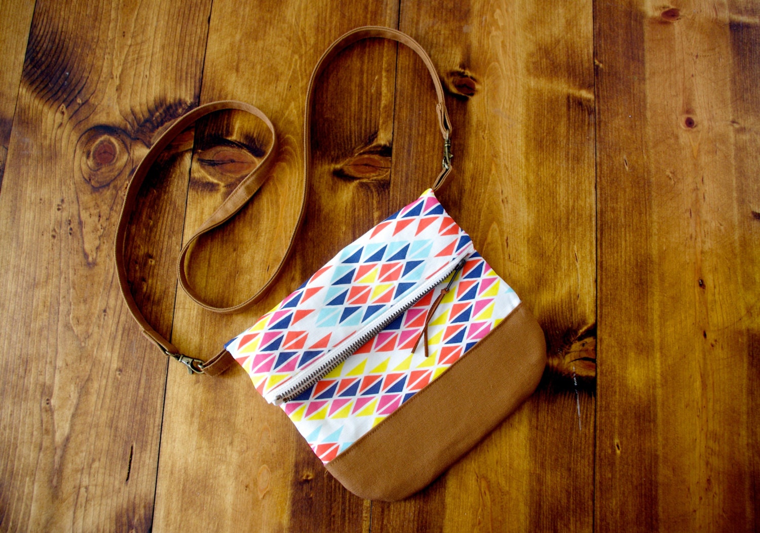 The City Bag  - Sunset Rainbow - Cross body bag / purse / fold over