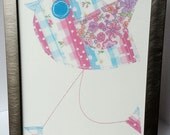 Patchwork Bird Print