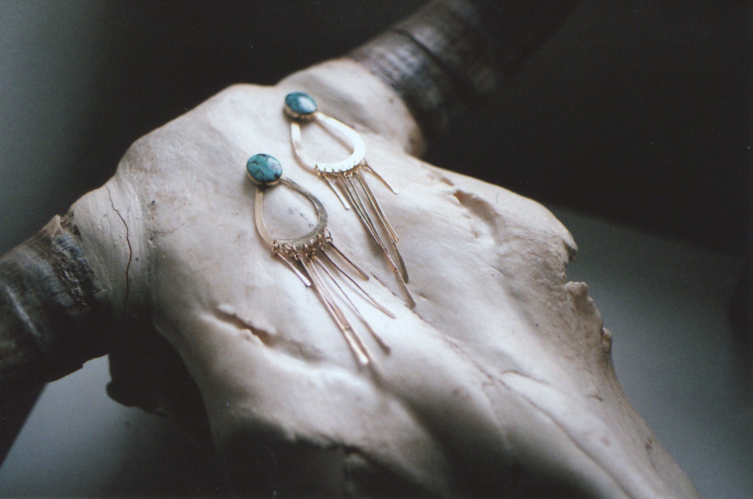 SPIDERWEB TURQUOISE earrings