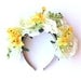 statement daffodil flower crown headband  // oversize, wedding bridal headpiece, quirky, lana del rey, summer, festival