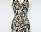 90s Romper, Jumper- Medium, Hipster, Urban Outfitters, Boho, Navy, Graphic