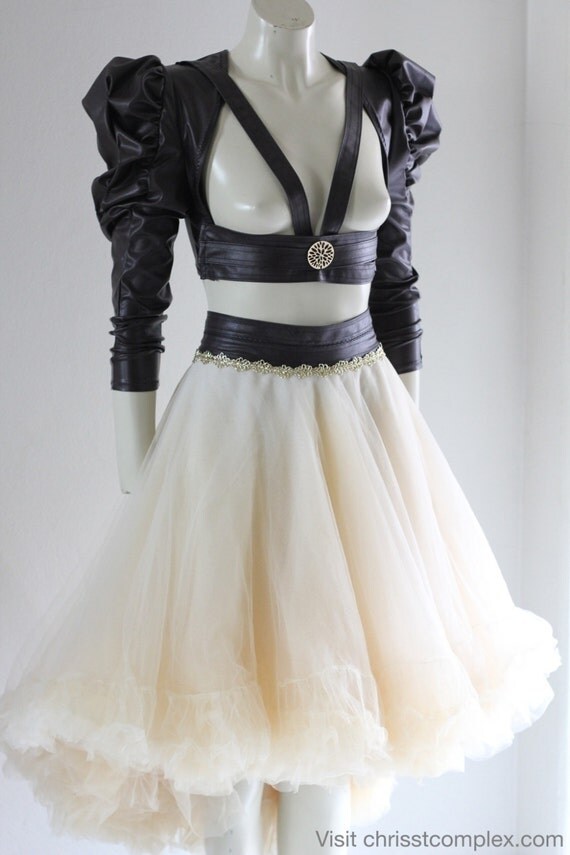 Steampunk Bolero Harness Cosplay Gothic Bridal Wedding Leather ette - Andru Chrisst - SPECIAL ETSY PRICE