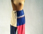 T Shirt Pants / Womens Plus Size Pants / Navy Blue Red Butter Yellow / 2X - 3X / Unisex / Fun / Soft / Cotton / Drawstring / by ohzie