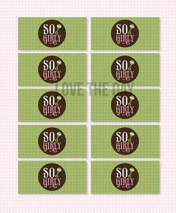 So Girly Baby Shower PRINTABLE Napkin Wrappers (INSTANT DOWNLOAD) from Love The Day Il_570xn