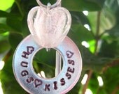 Hand Stamped Hugs and Kisses Garden Marker Stake