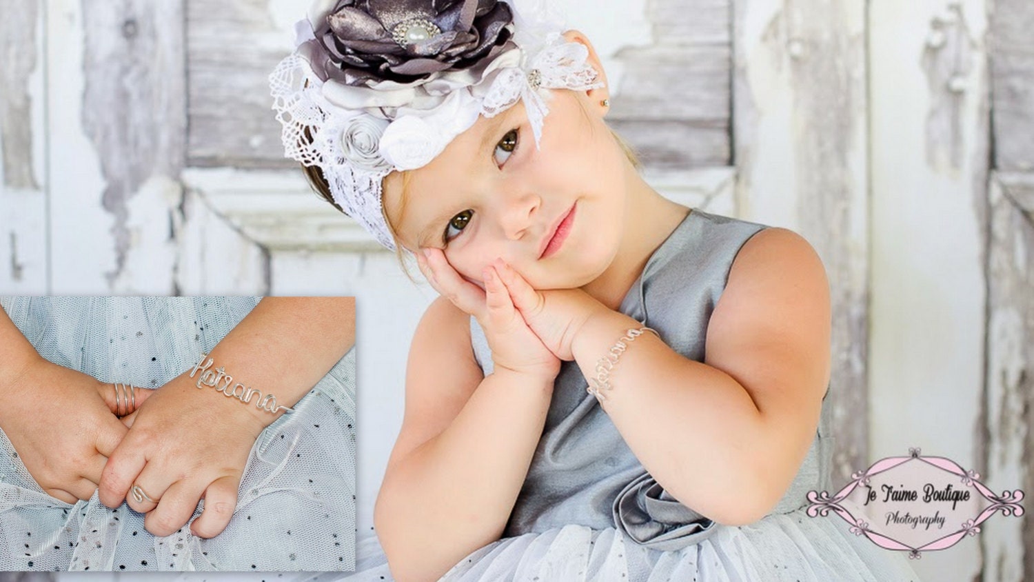 Custom BABY Name Bracelet - Sterling Silver - With Extender Links