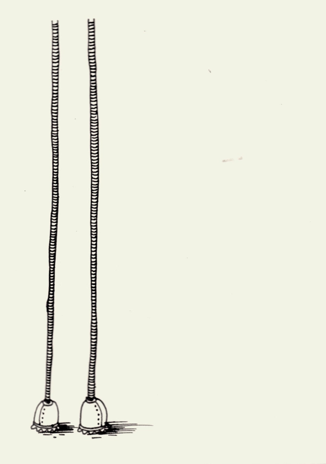 Original Robot Illustration 4x6 - "She's All Legs." - paperfinchart