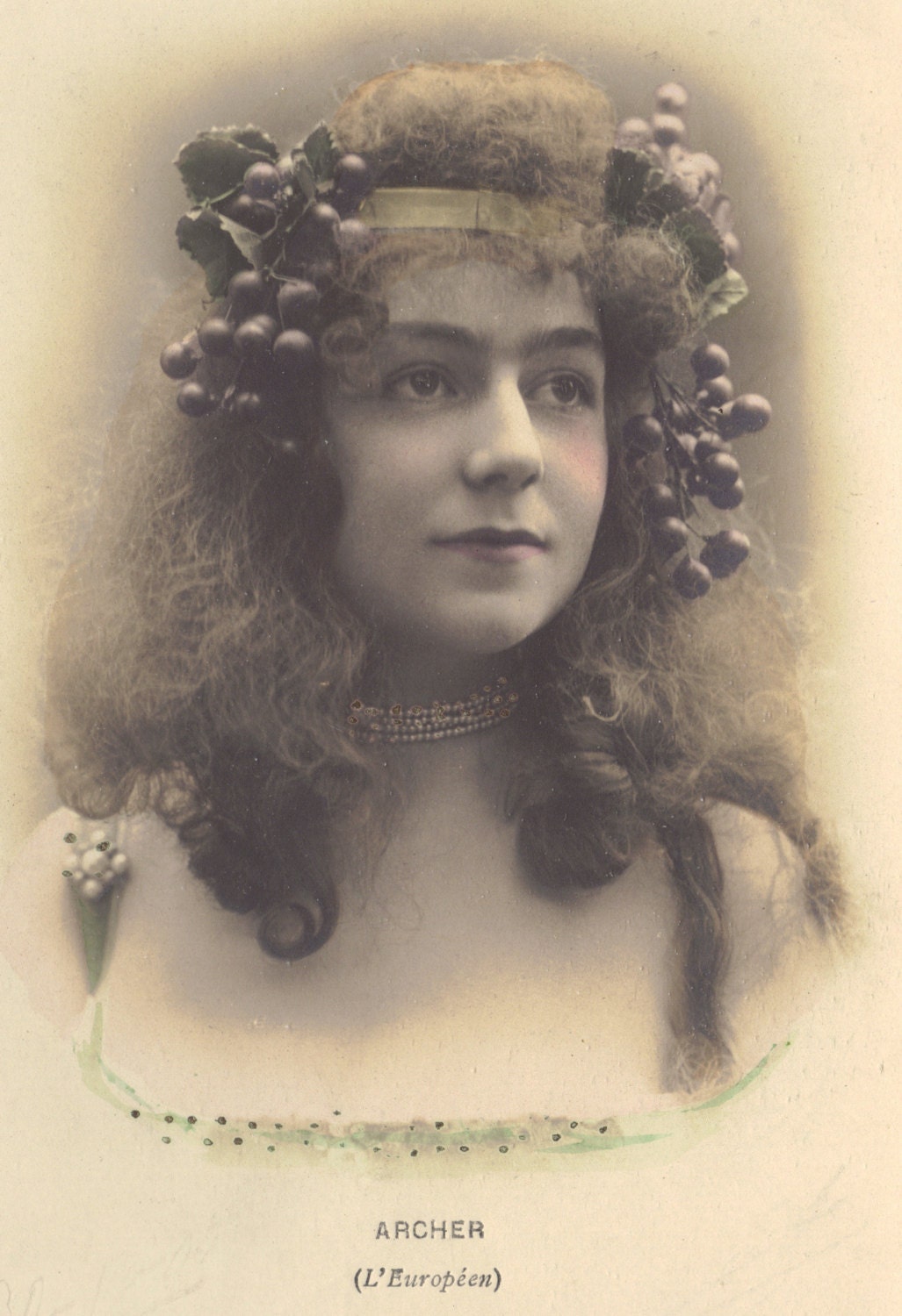 Mlle. Archer, Belle Epoque Stage Performer, circa 1900 by Walery of Paris