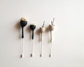 contemporary SET OF TWO  bell flower brooches-made to order
