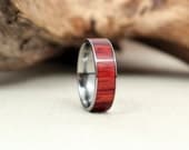 SIze 8.5 - Thailand Rosewood and Titanium Ring Wood Ring
