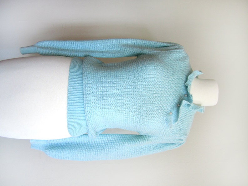 Pastel Blue Sweater Romantic  (s)