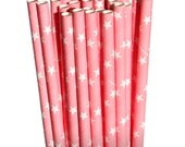Star Light Pink/White Party Paper Straws - Cake Pop Sticks - Pixie Sticks - Qty 25 Il_170x135