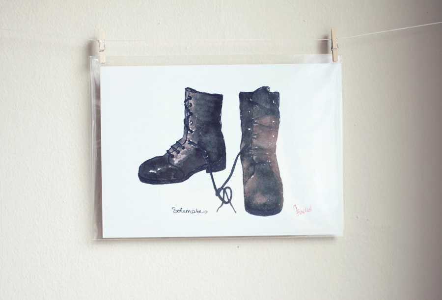 5x7 Watercolor Luster Print - Solemates