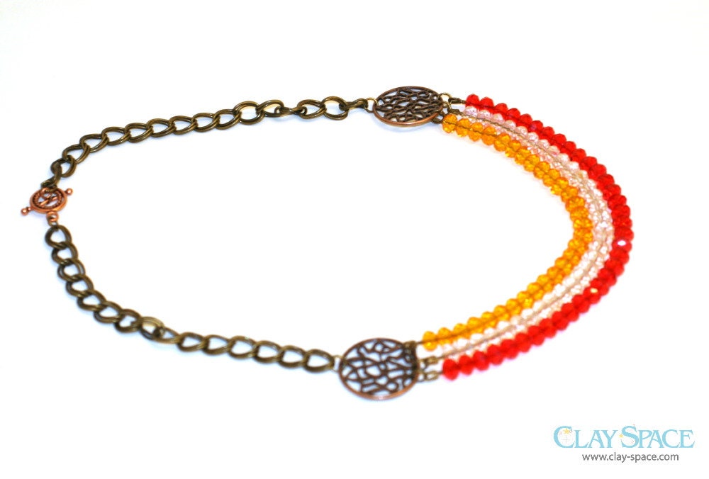 Crystal Sunrise Statement Necklace