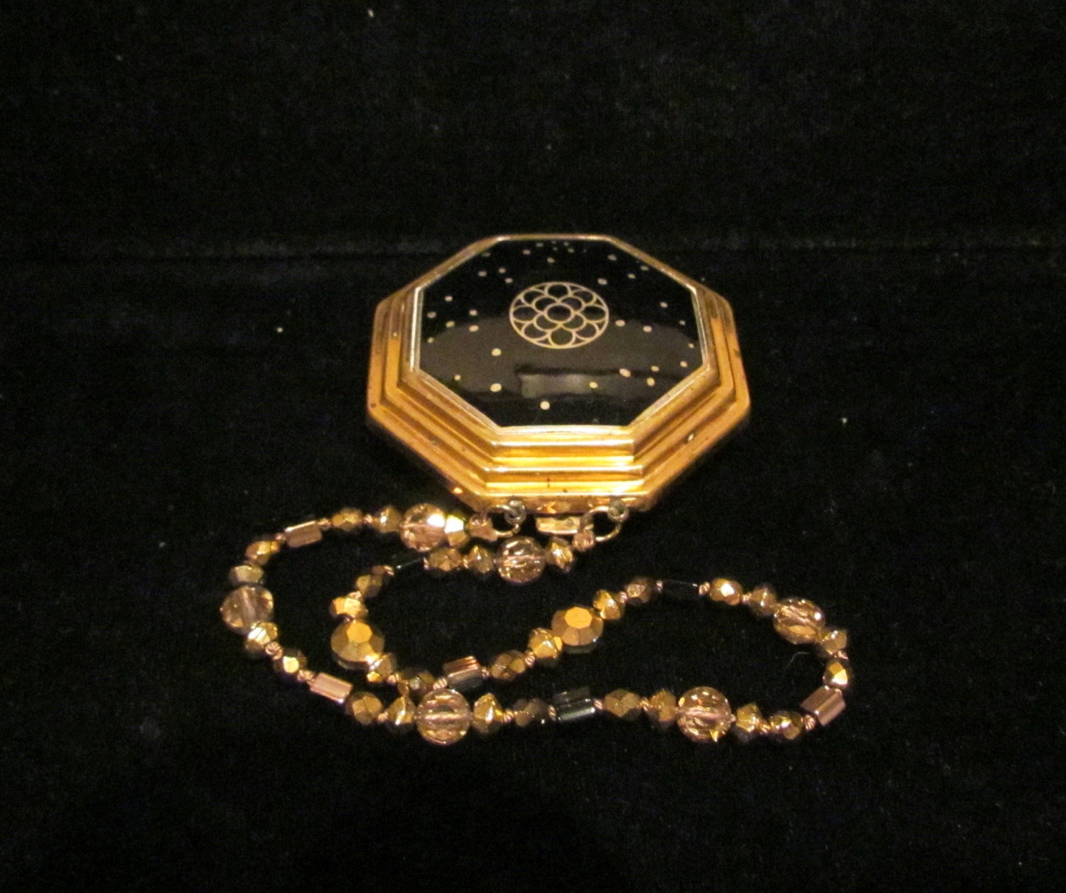 Vintage Compact Richard Hudnut Compact Purse Le Debut Cloisonne Compact Powder Compact Rouge Compact Beaded Wristlet Compact Dance Purse