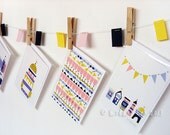 Kiosk greetings cards. Set of 4 notecards. Blank inside.