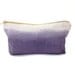 Ombré gray makeup bag case with gold zipper, dark gray ombre or denim blue ombre