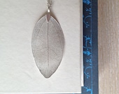 Silver Leaf Charm Necklace