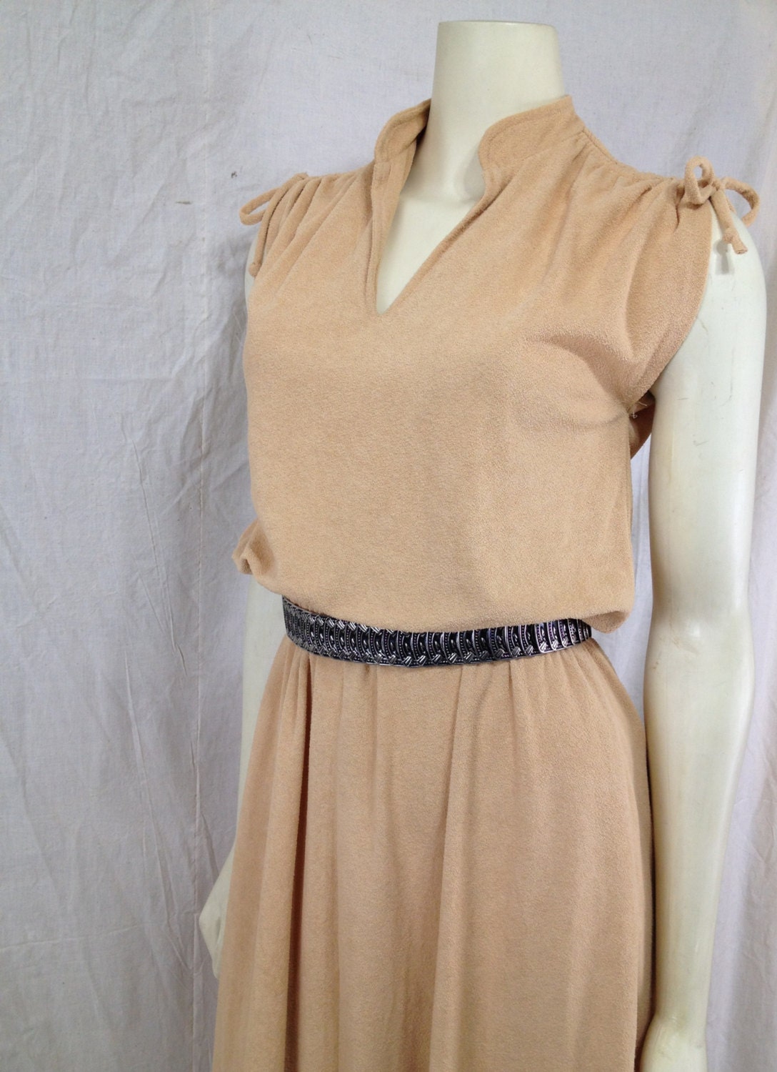Vintage 1970s terry cloth secretary dress