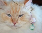 Two Orb SPRING CAT Hair Earrings