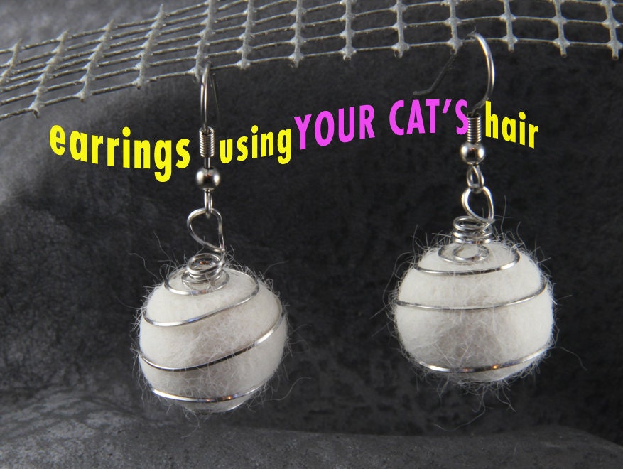ONE Orb Earrings using YOUR CAT'S hair