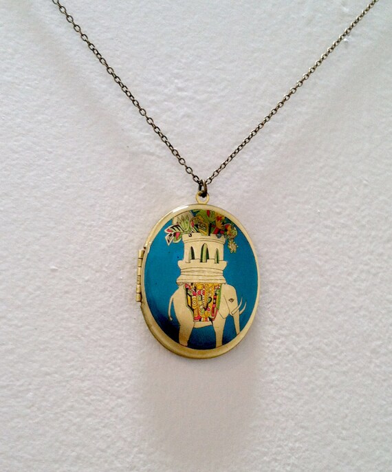 Elephant Locket Necklace