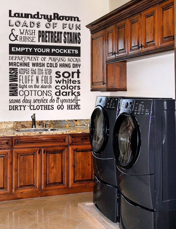 Laundry Room - Vinyl Wall Decal Sticker Art - Typography Wall Art