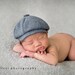 Lucas Baby Boy Hat In Grey Wool, Sporty, Infant, Handmade by pink2blue.