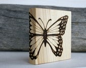 Butterfly- Art Block - Woodburning