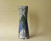 Mid Century Modern Harlequin Vase East German Pottery Strehla