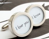 I Love You, I Know Star Wars Cufflinks for Grooms, Weddings and Romance