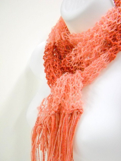 Mary Poppins Inspired Scarf, Lightweight Womens Scarf, Fashion Scarves, Mary Poppins, apricot, orange