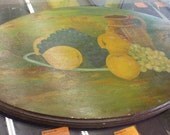 Vintage Folk Art on a Wood Block - Unsigned