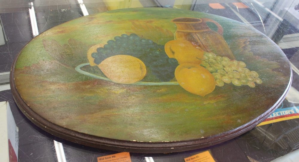 Vintage Folk Art on a Wood Block - Unsigned