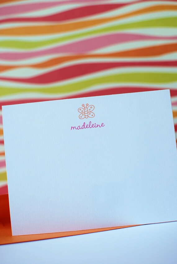 Personalized Note Card - Choose colors, fonts and text - anna and blue paperie Il_570xn